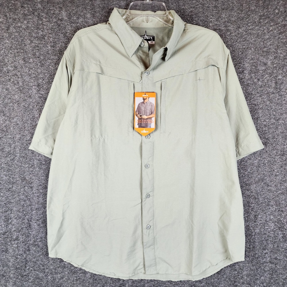 Habit Product Type Mens L Kestrel Creek Shadow Button-Down NEW